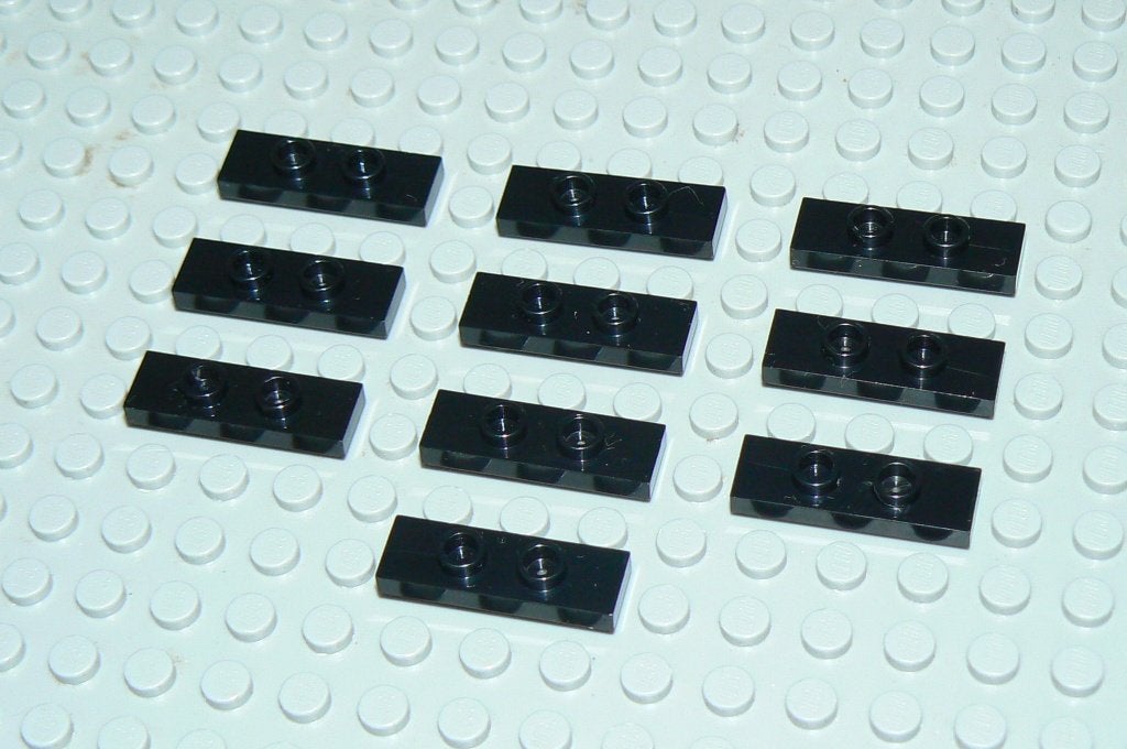 L397 Speciale plaatjes 1x3 zwart 10 st. (2 noppen), Ophalen of Verzenden, Nieuw, Losse stenen, Lego
