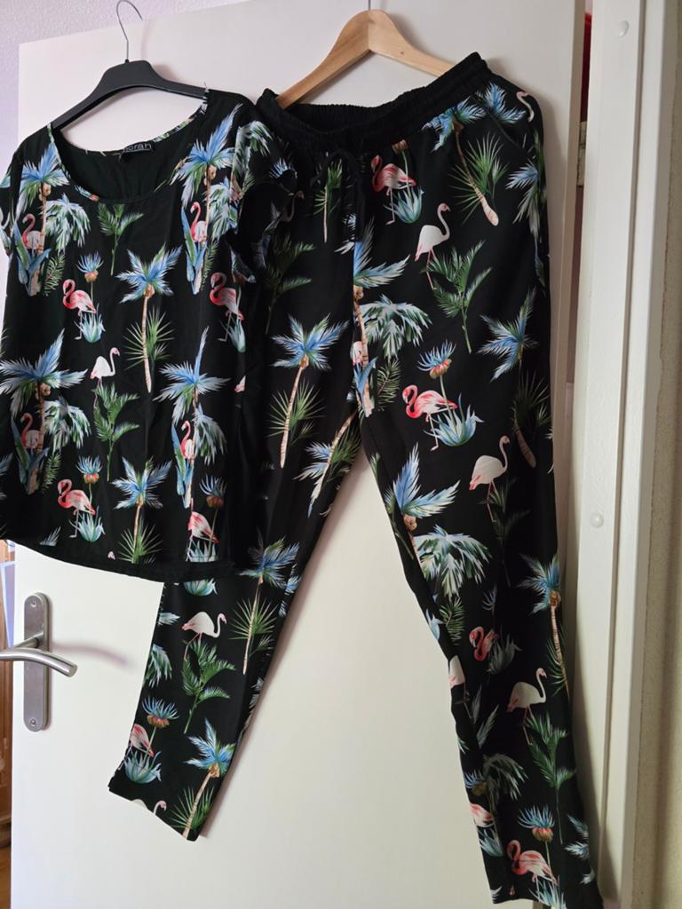 Zomers broek met hesje, maat M, Ophalen of Verzenden, Gedragen, Maat 38/40 (M), Zwart