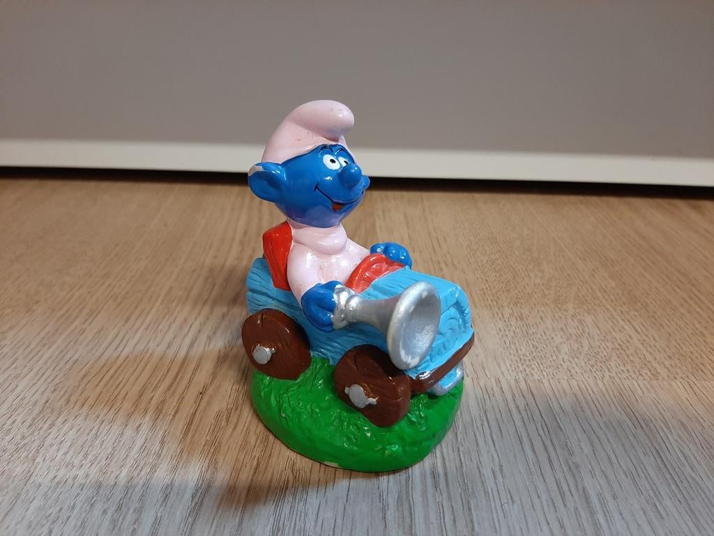 De Smurfen snoepdop baby in auto, Verzamelen, Ophalen of Verzenden