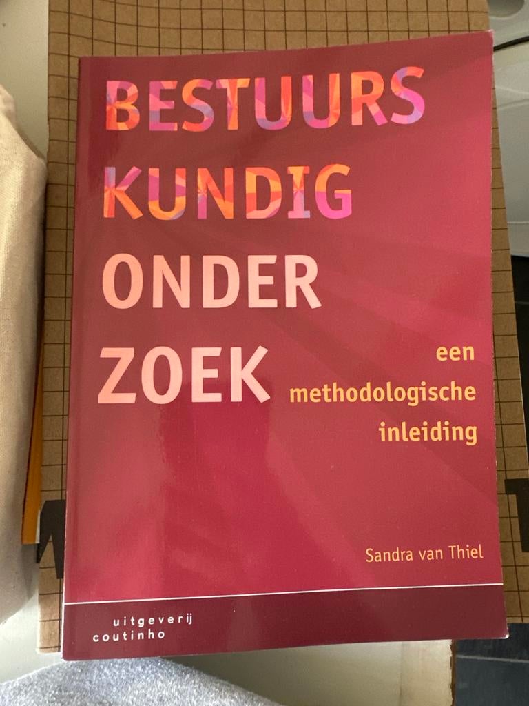 Bestuurskundig Onderzoek - Sandra van Thiel, Boeken, Ophalen of Verzenden, Gamma, Gelezen, WO