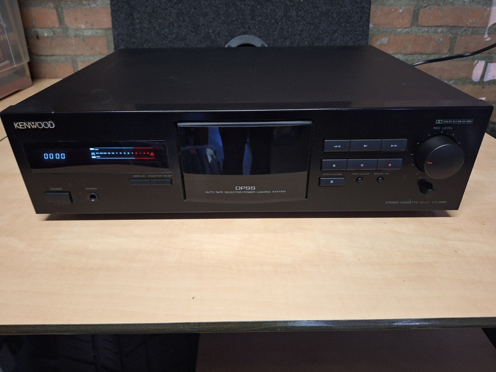 Kenwood KX-3080 Cassettedeck - goede Staat, Ophalen of Verzenden, Enkel, Kenwood, Tiptoetsen