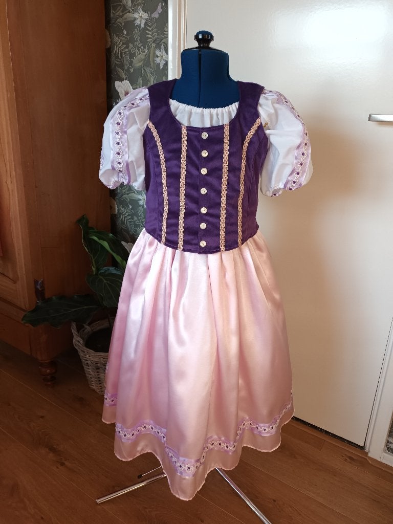 prinsessen jurk rok blouse hesje roze maat 140 petticoat, Ophalen of Verzenden, Nieuw, 134 t/m 140, Meisje