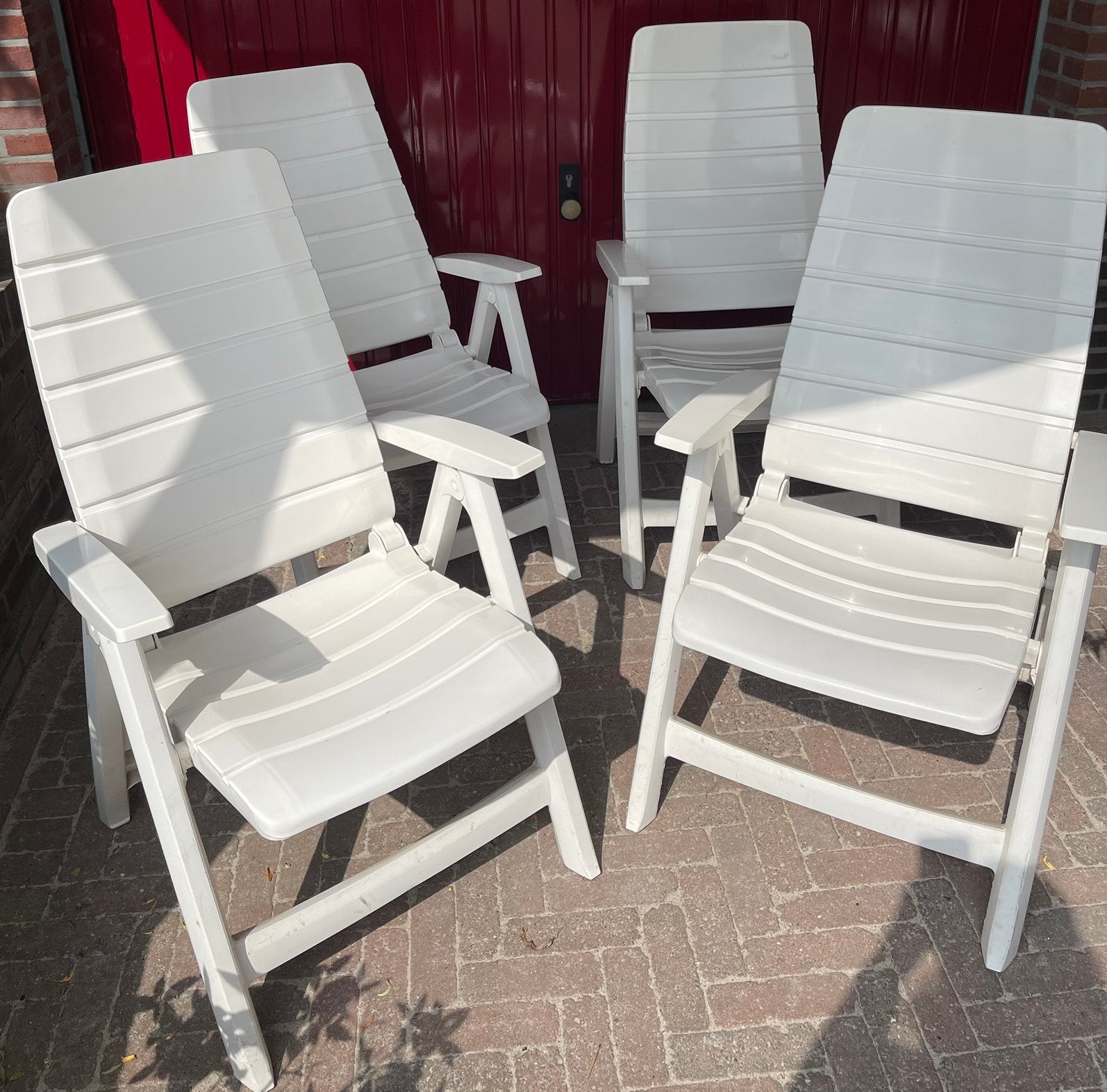 Hartman tuinstoelen (4 stuks) inclusief kussens, Tuin en Terras, Ophalen, Zo goed als nieuw, Kunststof