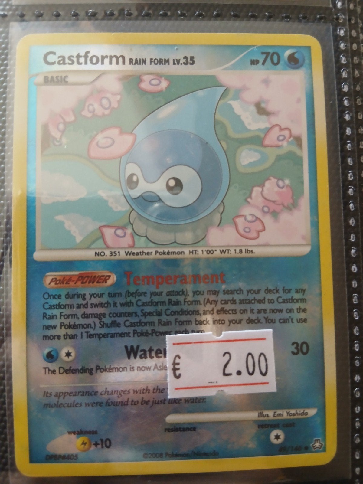 Castform Rainy Form Lv.35 Reverse Holo - Legends Awakened, Ophalen of Verzenden, Zo goed als nieuw