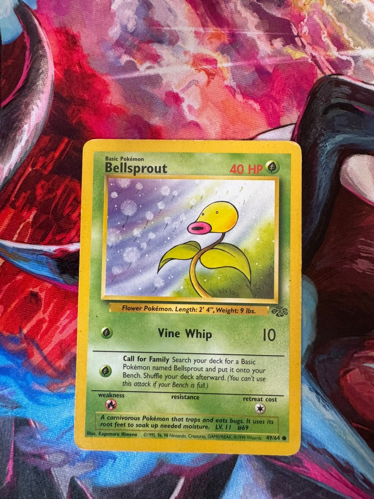 Pokémon kaarten Bellsprout #49 Jungle, Ophalen of Verzenden, Zo goed als nieuw, Losse kaart