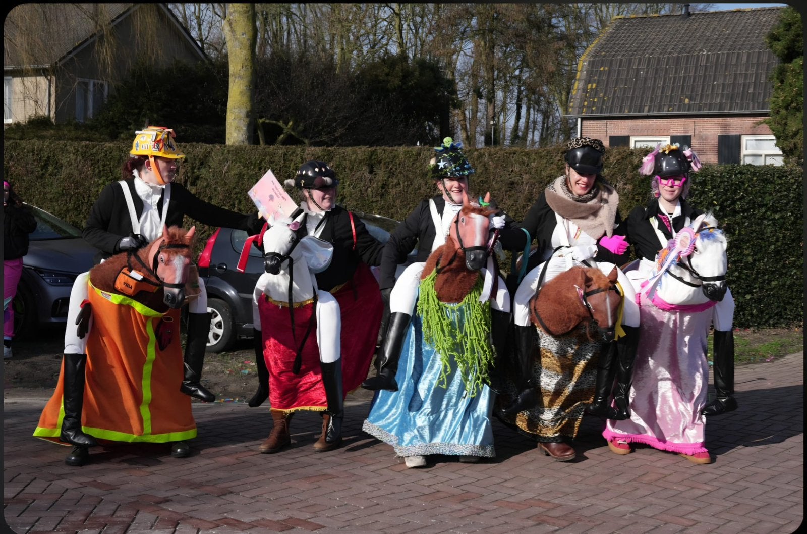 Loopgroep paarden kostuums carnaval 6 stuks, Ophalen, Gedragen, Carnaval, Kleding