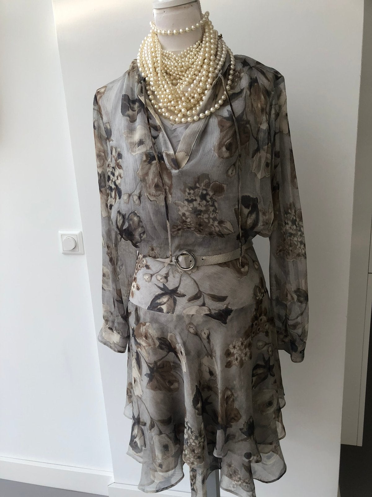 Nieuw Polo Ralph lauren bloes, top, rok grijs 12 42 44 xxl, Kostuum of Pak, Verzenden, Maat 42/44 (L), Nieuw