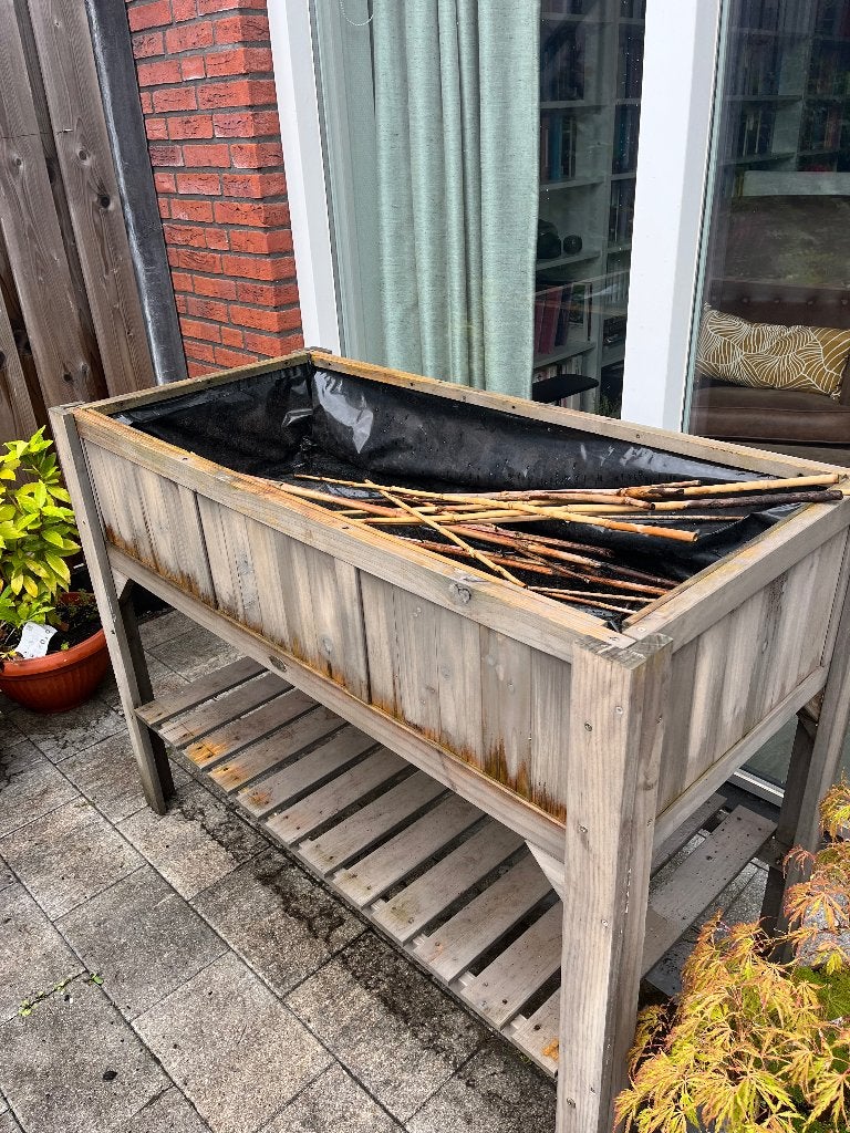 Moestuinbak, Tuin en Terras, Bloembakken en Plantenbakken, Ophalen, Gebruikt, 100 cm of meer, Balkon