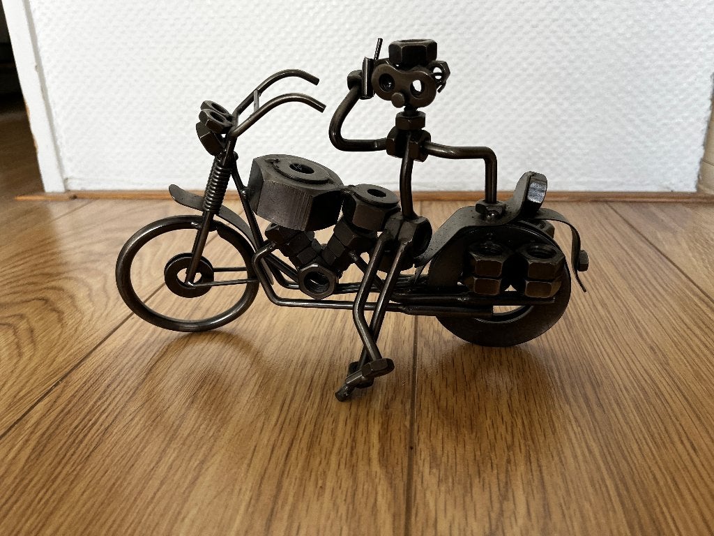beeld metaal motor, Verzamelen, Ophalen of Verzenden, Nieuw, Mens