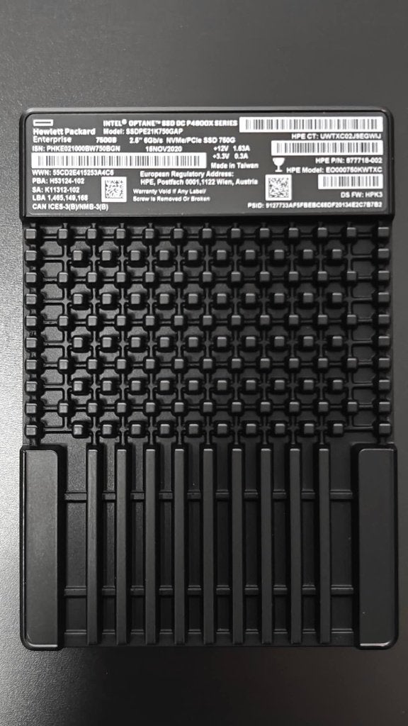 Intel Optane SSD P4800X 750GB U.2, Computers en Software, Harde schijven, Zo goed als nieuw, Server, Intern, SSD, Overige aansluitingen