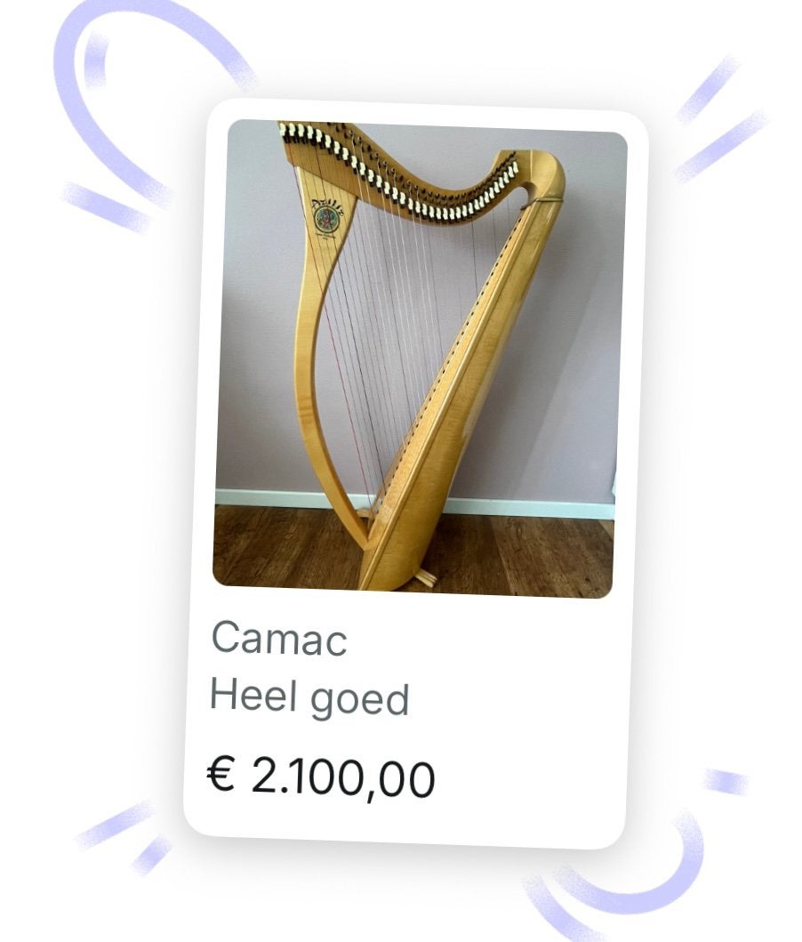 Harp Camac Aziliz, Ophalen, Zo goed als nieuw