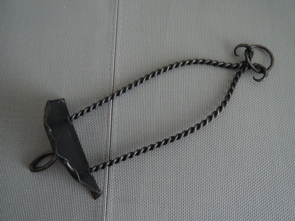 Kleine zwart metalen console voor een (Maria) beeldje, Verzamelen, Religie, Ophalen of Verzenden, Zo goed als nieuw, Overige typen