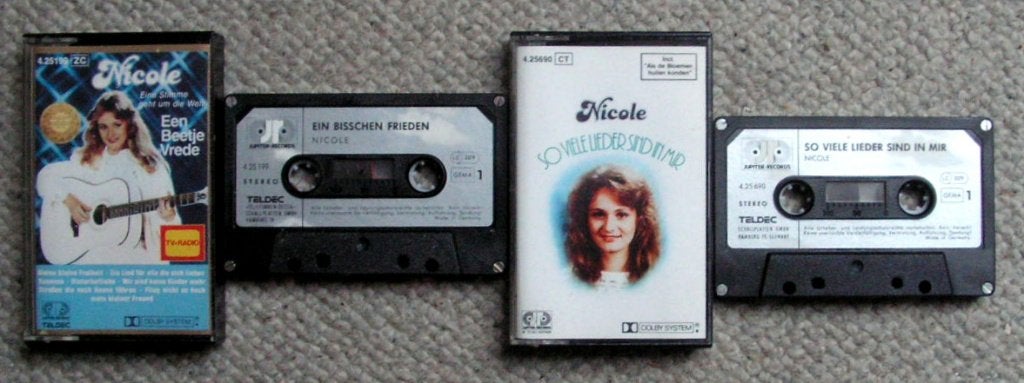 Nicole 2 cassettes €3,50 per stuk en 2 voor €6,00 ZGAN, 2 t/m 25 bandjes, Ophalen of Verzenden, Zo goed als nieuw, Origineel
