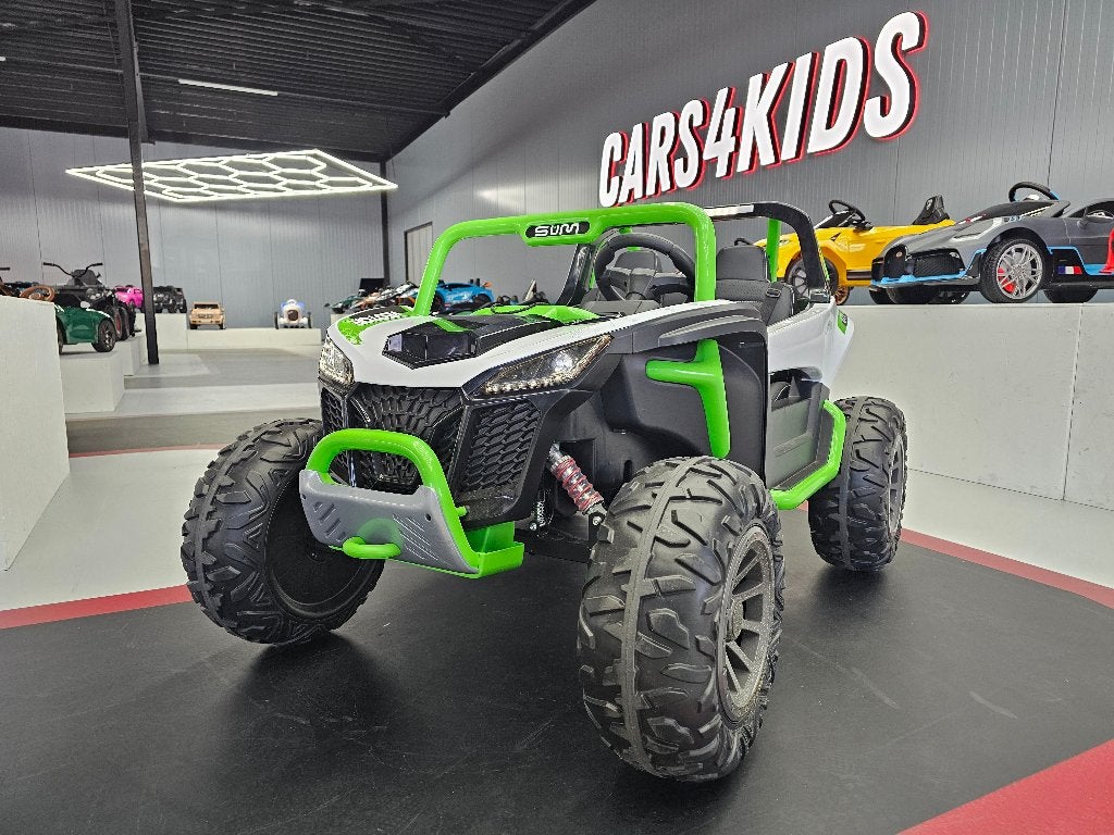 Kinder Buggy 24 volt - 2 persoons - leren zit - met RC, Ophalen of Verzenden, Nieuw, Afstandsbediening