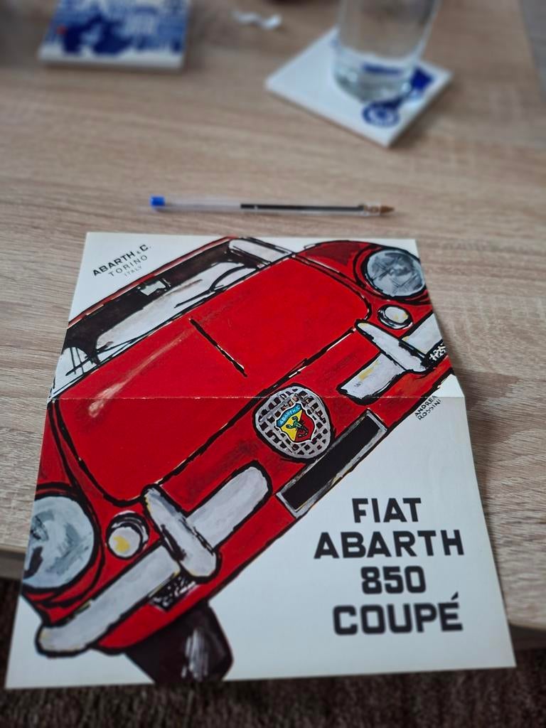 Fiat Abarth 850 Coupé 1959 incl specificatielijst, Ophalen of Verzenden, Gelezen, Overige merken