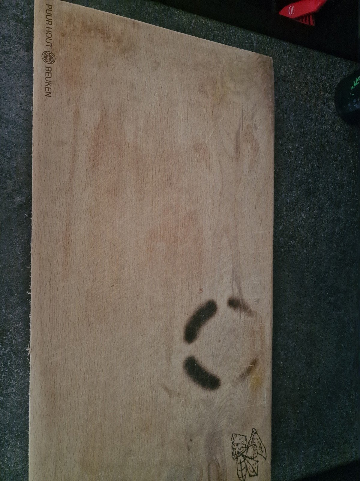 Houten snijplank van beukenhout, Gebruikt, Hout, Snij-/serveerplank, Ophalen of Verzenden