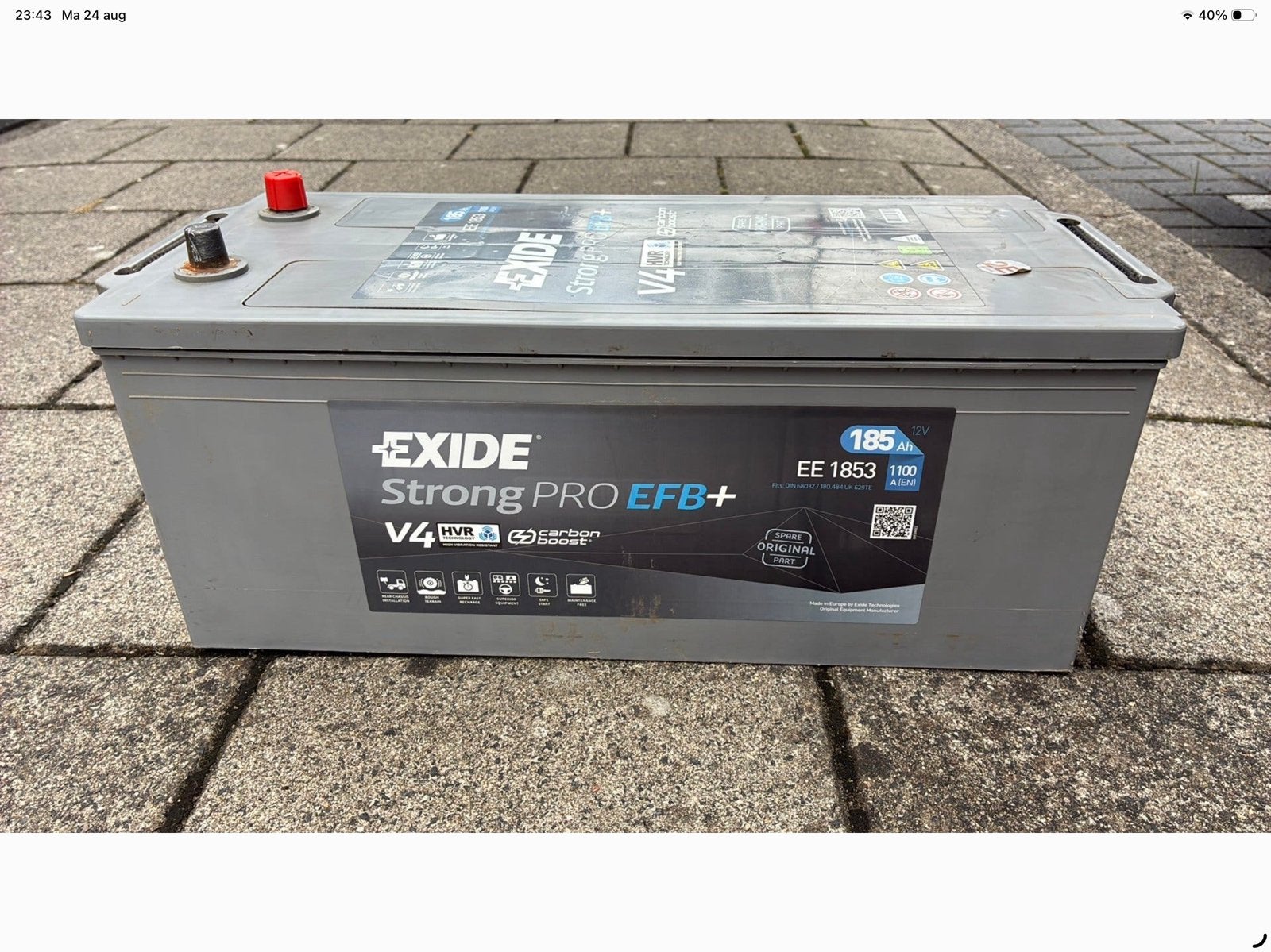 Exide accu 185 ah, Ophalen, Gebruikt