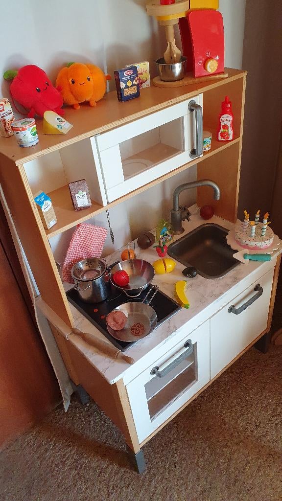 Ikea Duktig keukentje +mixer, pannen, kookgerei, verjaardag-, Ophalen, Zo goed als nieuw, Hout, Speelkeuken