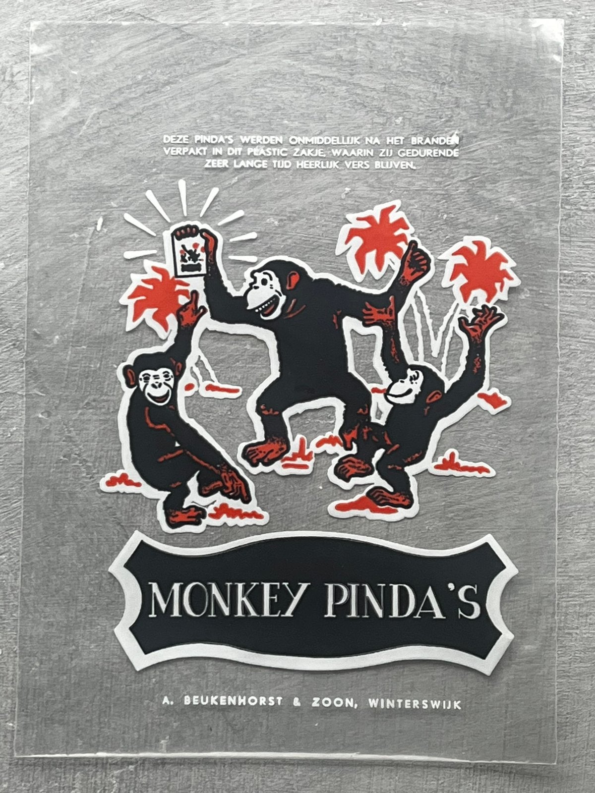 zakje apen voor Monkey pinda’s Beukenhorst Winterswijk, Ophalen of Verzenden, Zo goed als nieuw, Gebruiksvoorwerp