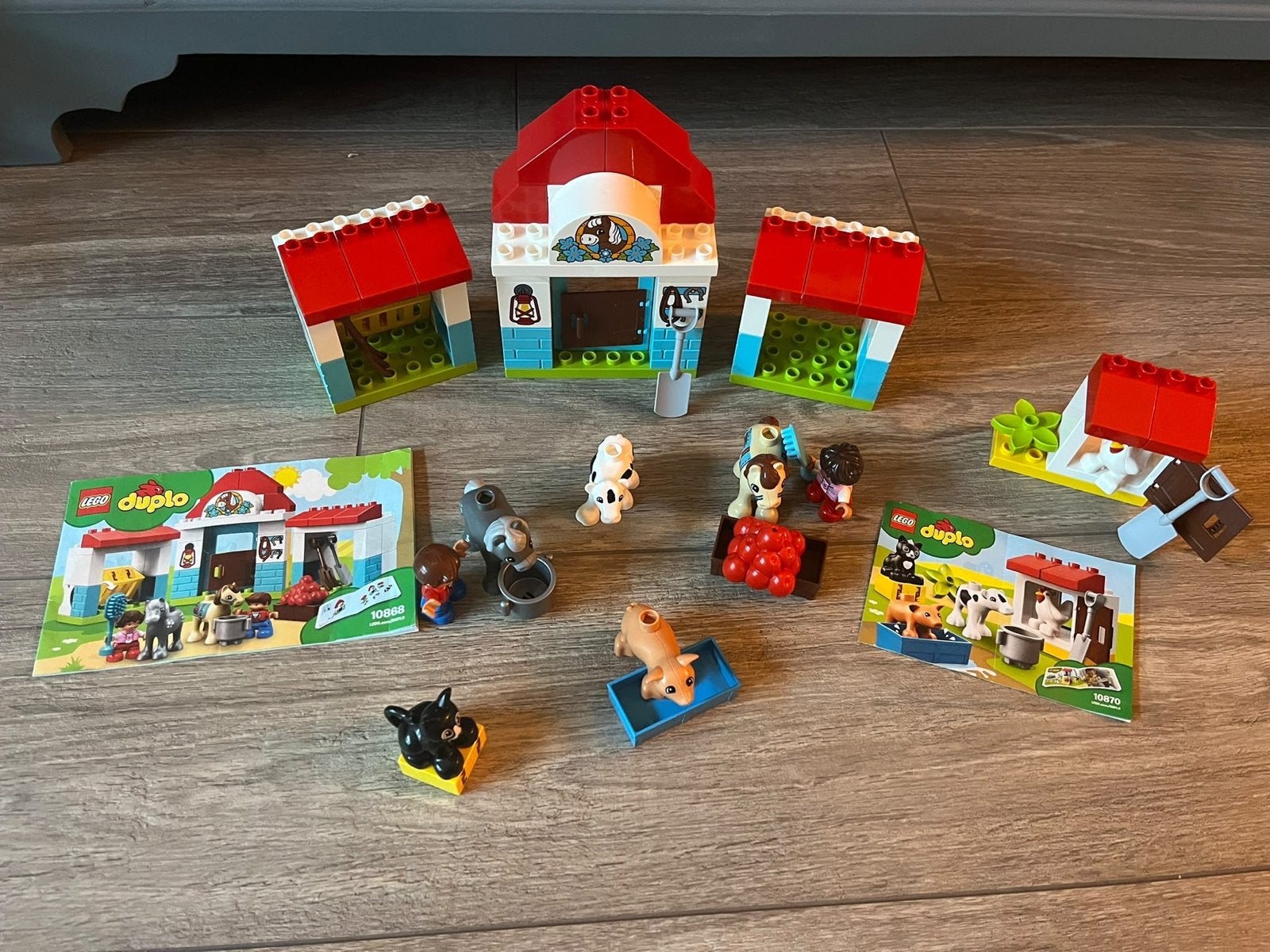 LEGO Duplo Grote Boerderij & Paardenstal met boekjes, Gebruikt, Overige thema's, Ophalen of Verzenden, Duplo