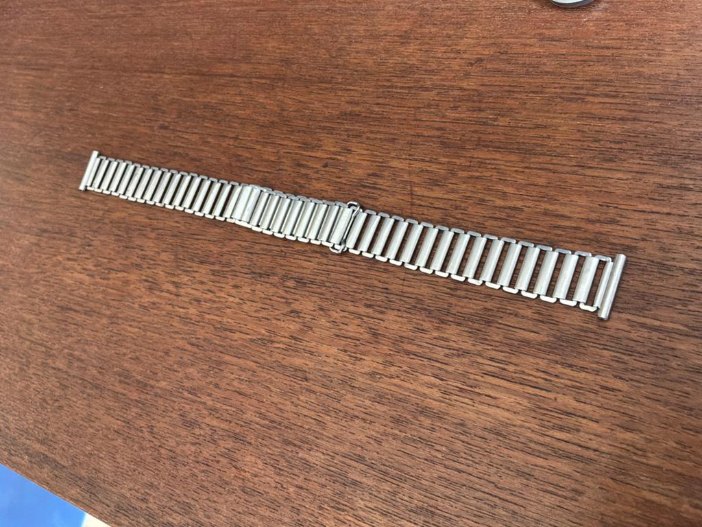 Bonklip bamboo Gay Frères military Rolex horlogeband 1951, Ophalen, Staal, Overige merken, 1930 tot 1960