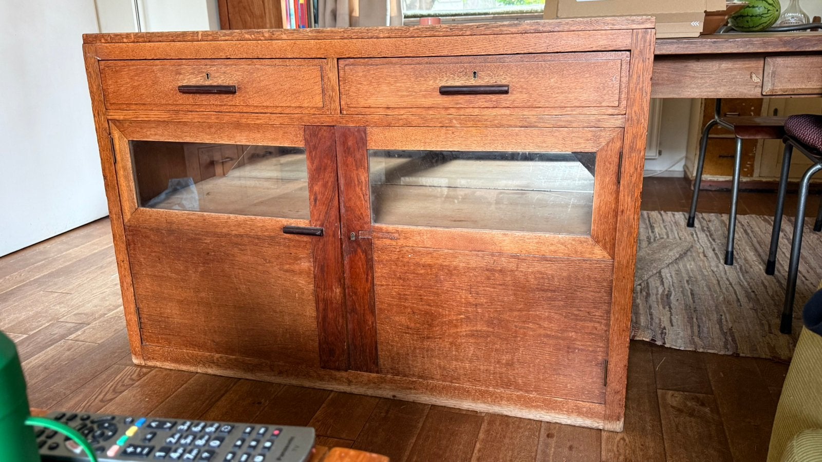 Art Deco kastje, Ophalen, Eikenhout, 50 tot 100 cm, Zo goed als nieuw