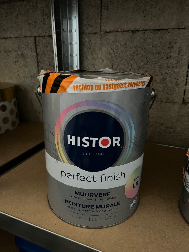 Histor muurverf zandkleur 5L, Ophalen, Nieuw