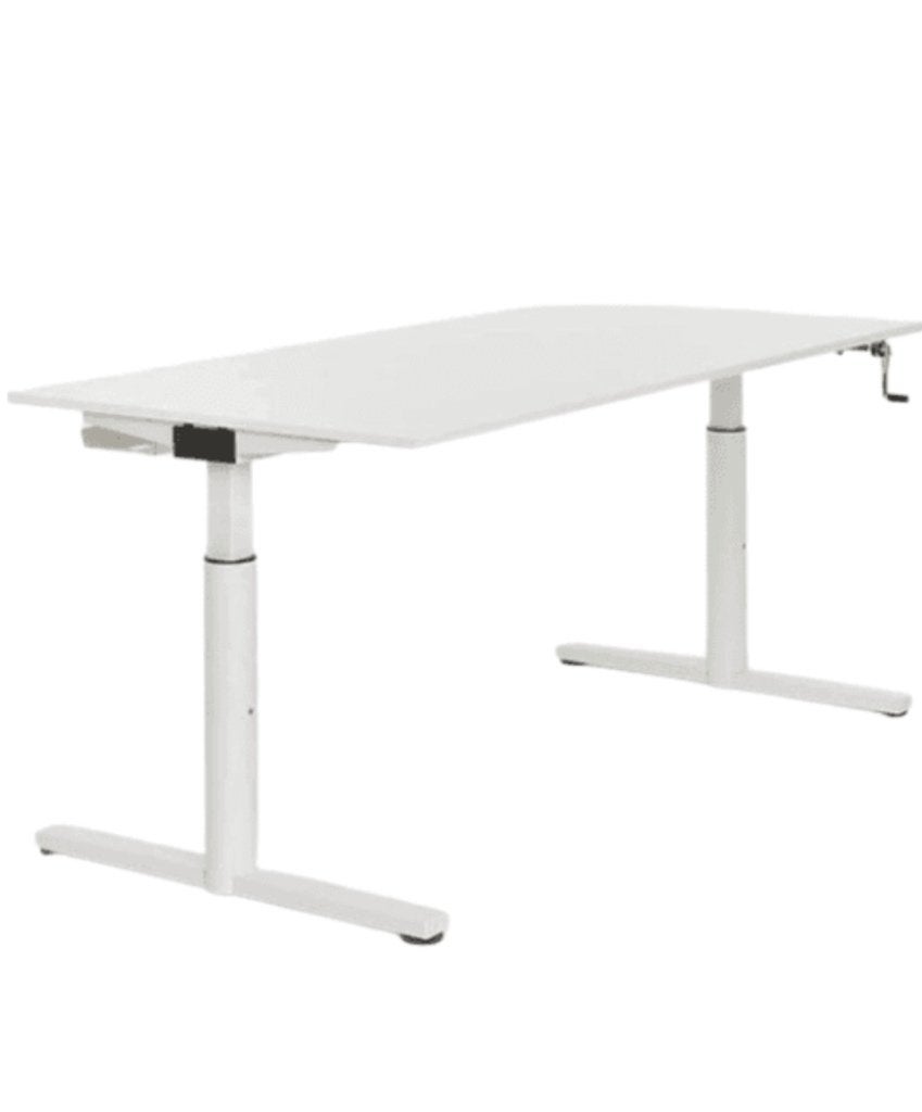 Bureau gispen 120 x 80 cm te koop, Ophalen, Gebruikt, In hoogte verstelbaar, Wit