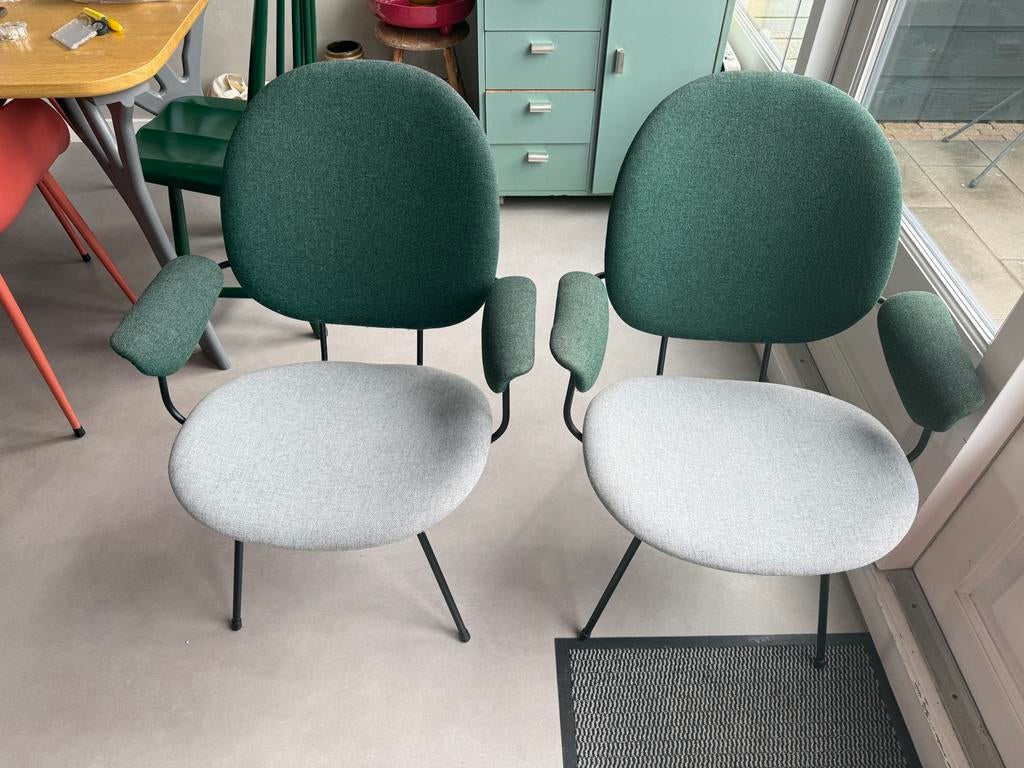 Twee fauteuils Kembo 302, ontwerp vanGispen in de jaren 50., Huis en Inrichting, Stoelen, Ophalen, Gebruikt, Twee, Overige kleuren