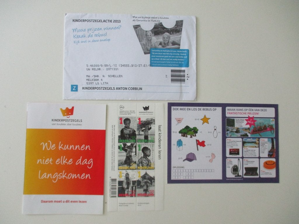 Kinderpostzegels 2013 - Complete set met envelop en folders, Verzenden, Na 1940, Postfris