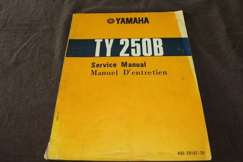 Yamaha TY250 B 1974 motorcycle service manual TY 250, Ophalen of Verzenden, Yamaha