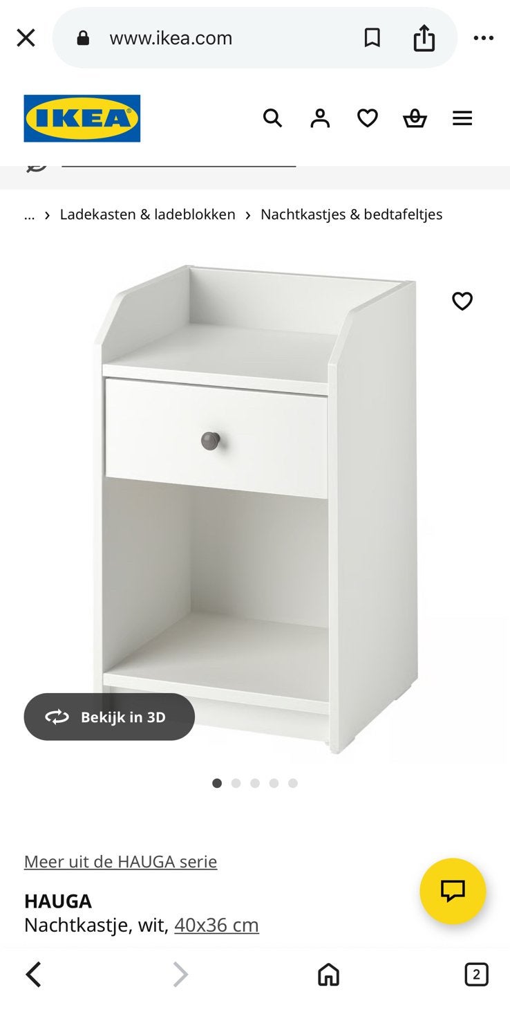 Nachtkastje (ikea), Ophalen, Zo goed als nieuw, 65 cm of meer, 70 cm of meer