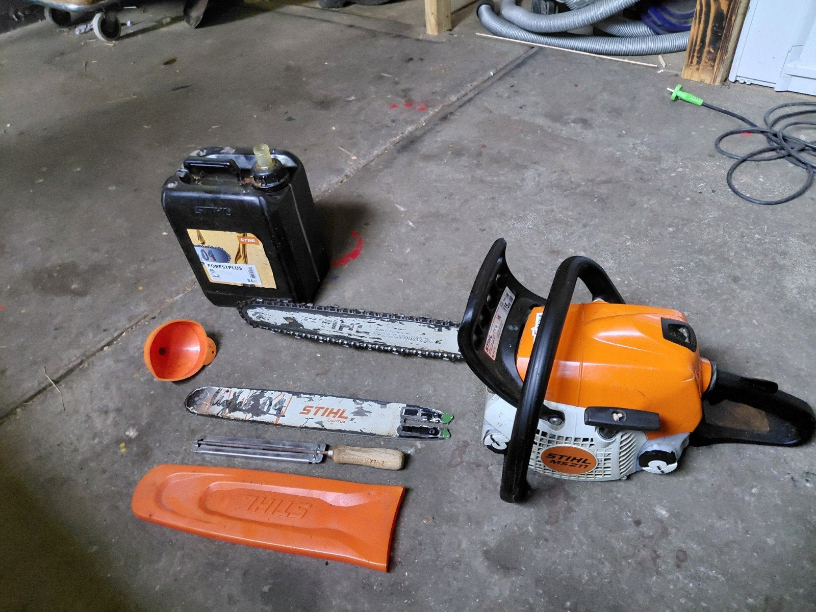 Stihl MS 211 C Kettingzaag met extra's, Ophalen, Gebruikt