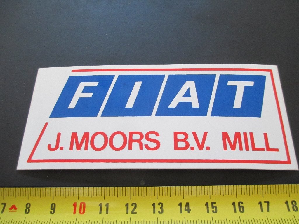sticker Mill  J. MOORS BV  FIAT  *, Ophalen, Zo goed als nieuw