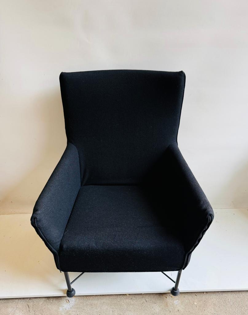 Montis Charly design fauteuil in zwarte stof, Ophalen, Modern design, Gebruikt, Minder dan 75 cm