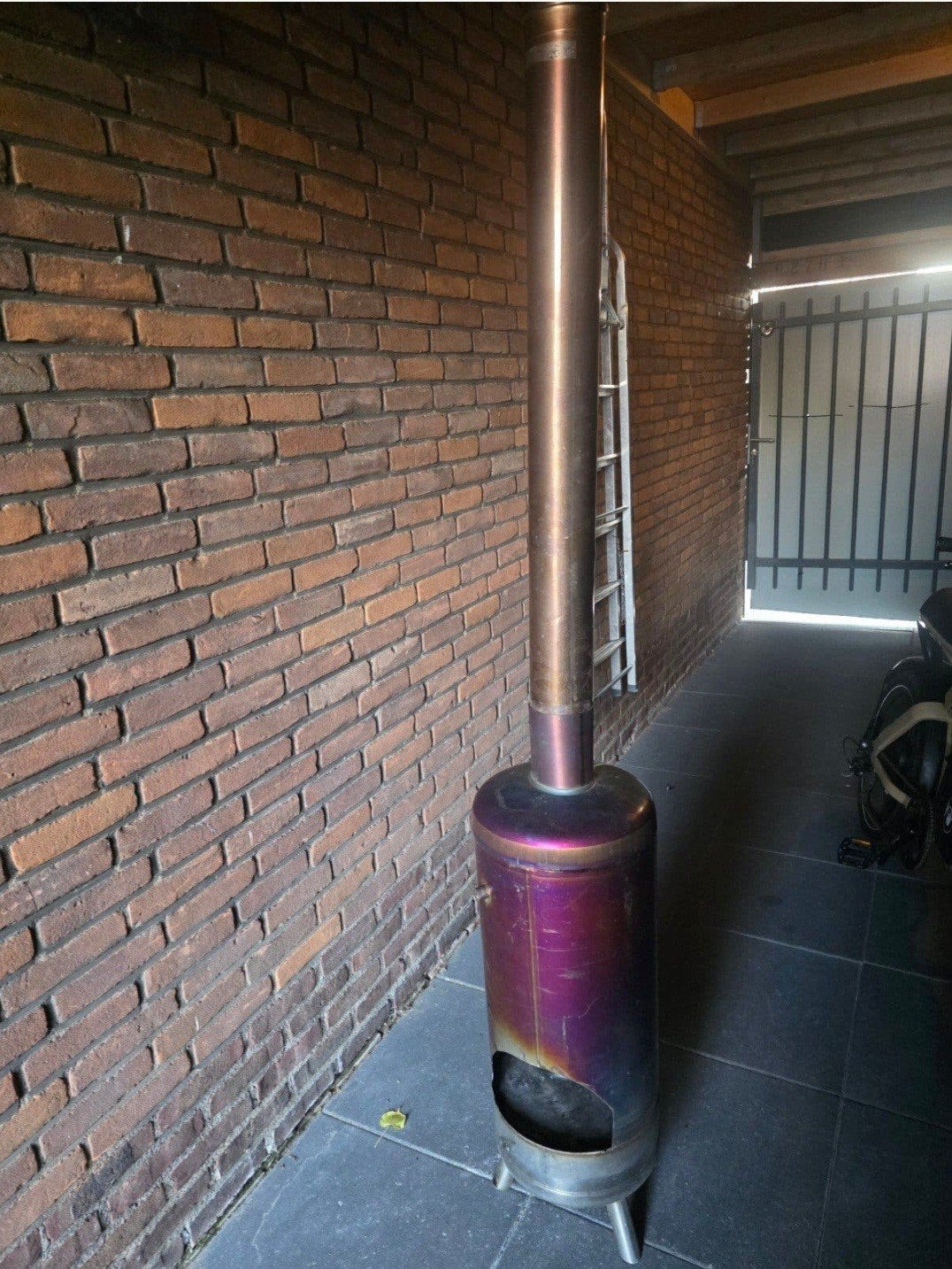 Houtkachel voor zwembadverwarming - Duurzaam en efficiënt, Tuin en Terras, Vuurkorven, Ophalen, Gebruikt