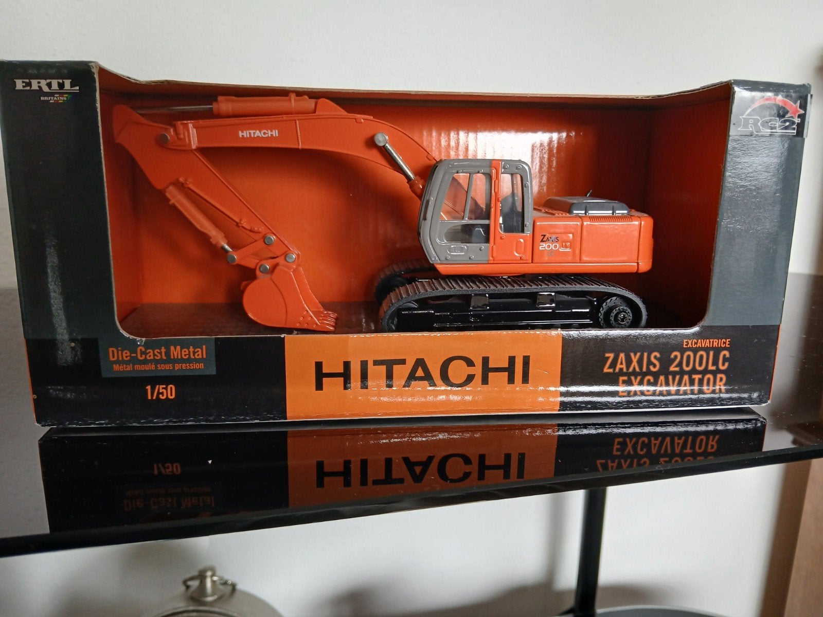 Hitachi graafmachine Zaxis 200LC - Nieuw in doos, Overige merken, 1:50 of kleiner, Overige typen, Nieuw