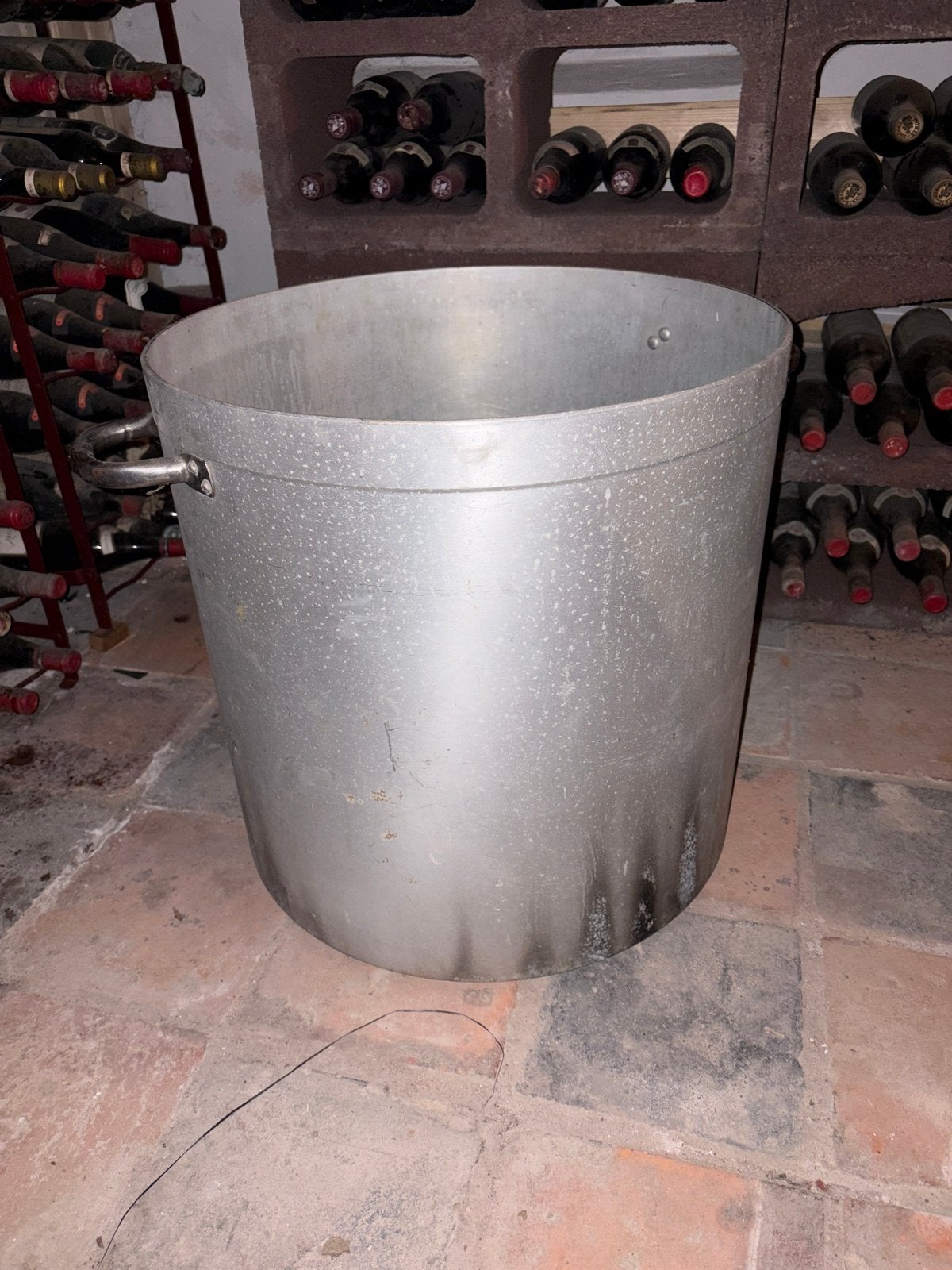 Grote aluminium kookpan - Vintage, Huis en Inrichting, Keuken | Potten en Pannen, Ophalen, Gebruikt, Aluminium, Kookpan of Snelkookpan