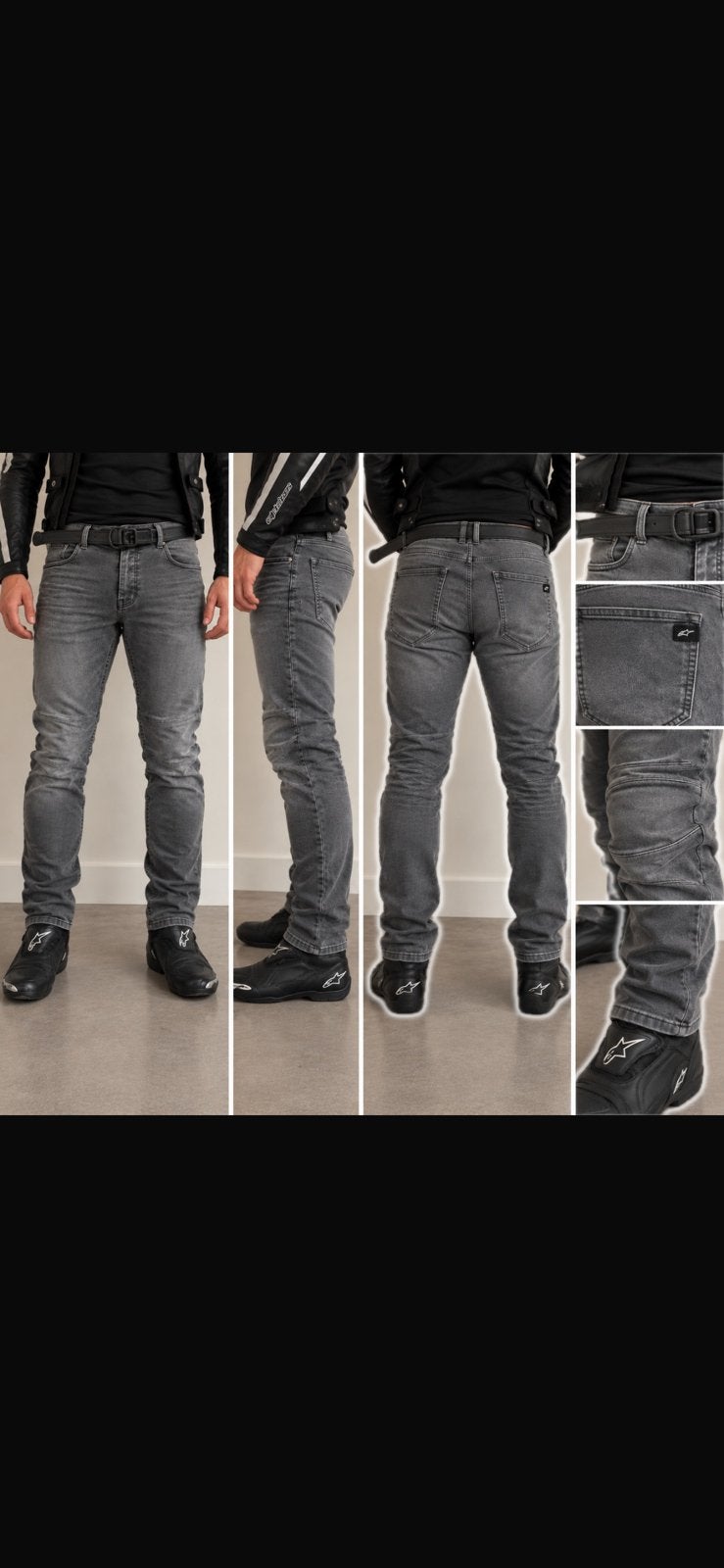 PMJ Motorjeans Grijs - Twaron High Abrasion Resistance, Motoren, Ophalen of Verzenden, Tweedehands, Heren, Broek | textiel