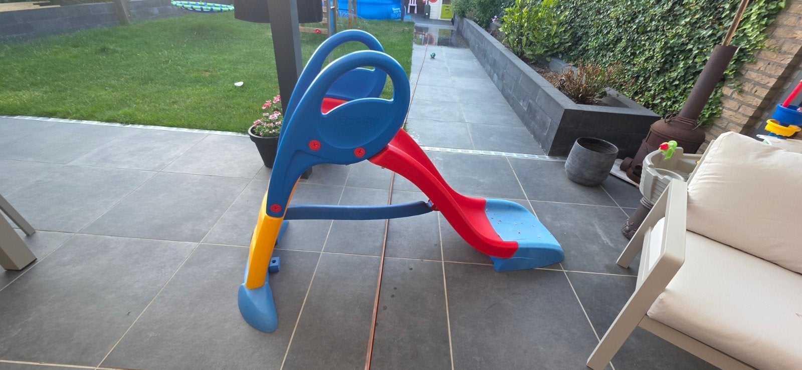 Smoby Kinder Glijbaan 150 cm met Waterslangaansluiting, Ophalen, Gebruikt, Glijbaan