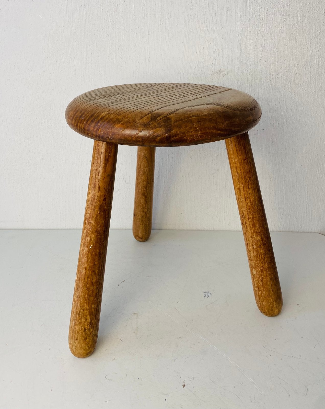 Eikenhouten melk-krukje , vintage, Gebruikt, Onbekend, Ophalen of Verzenden, Onbekend