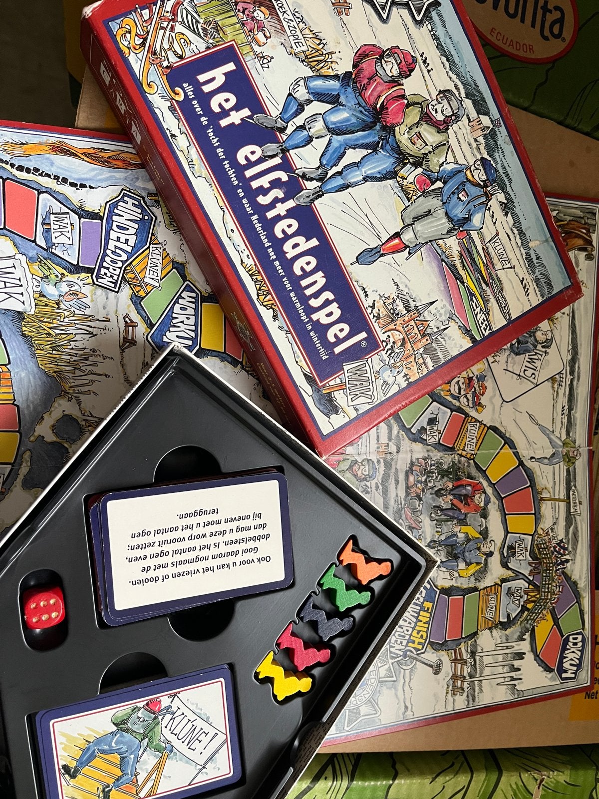 Het Elfstedenspel - Compleet Bordspel, Drie of vier spelers, Ophalen of Verzenden, Gebruikt