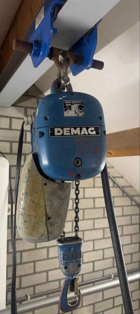 DEMAG Kettingtakel 500kg - 380V, Doe-het-zelf en Verbouw, Lieren en Takels, Ophalen, Gebruikt, Elektrisch