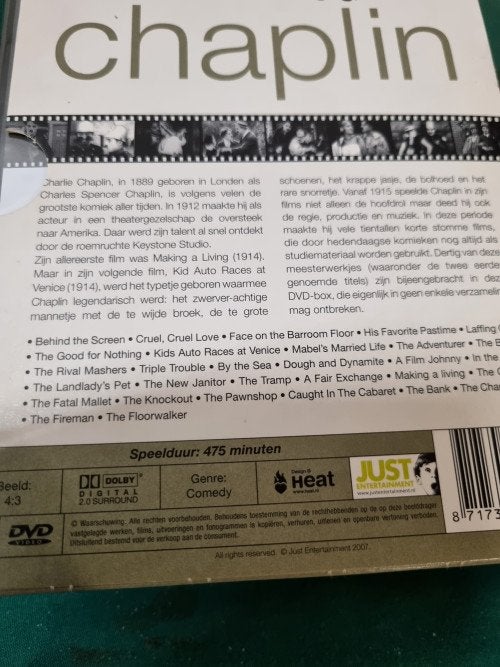 dvd's charlie chaplin 5x disc, Ophalen of Verzenden