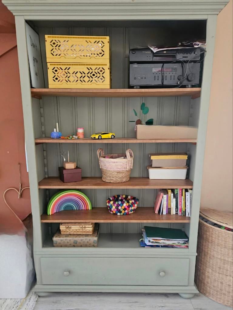 Super leuke landelijke vintage boekenkast!, Huis en Inrichting, Kasten | Boekenkasten, Ophalen, Met plank(en), Gebruikt, 100 tot 150 cm