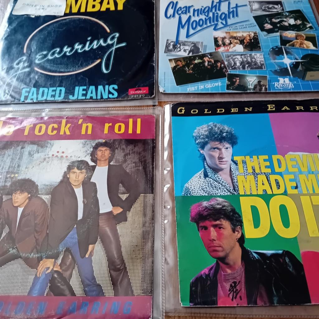 4 singles colden Earring, Ophalen of Verzenden, Gebruikt, Overige formaten, Poprock