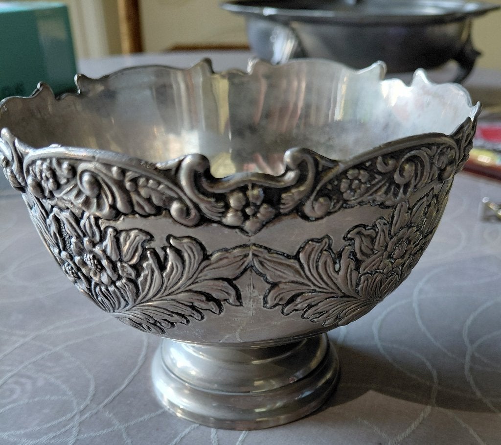 Vintage F.B. Rogers verzilverde schaal op voet, Antiek en Kunst, Ophalen of Verzenden
