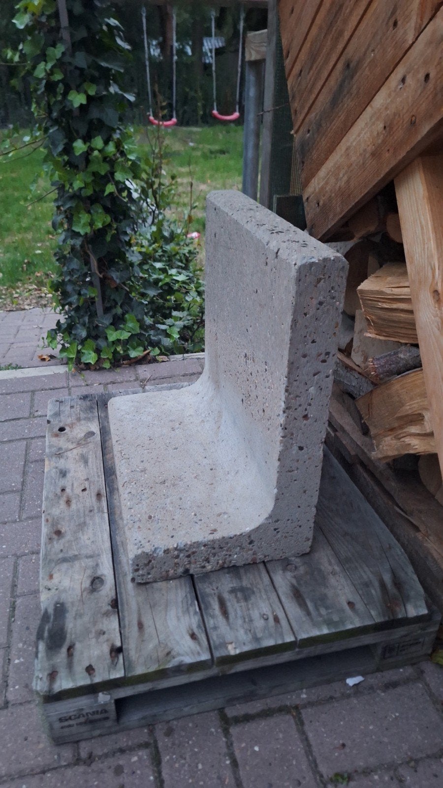 L-element beton h50xb49xd30 / 7cm dik, Ophalen, Gebruikt, Minder dan 100 cm