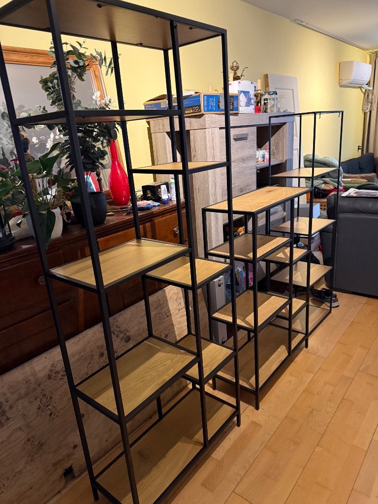 Open vitrine rekken, Huis en Inrichting, Woonaccessoires | Cd- en Dvd-rekken, Ophalen, Zo goed als nieuw, Hout, Cd's