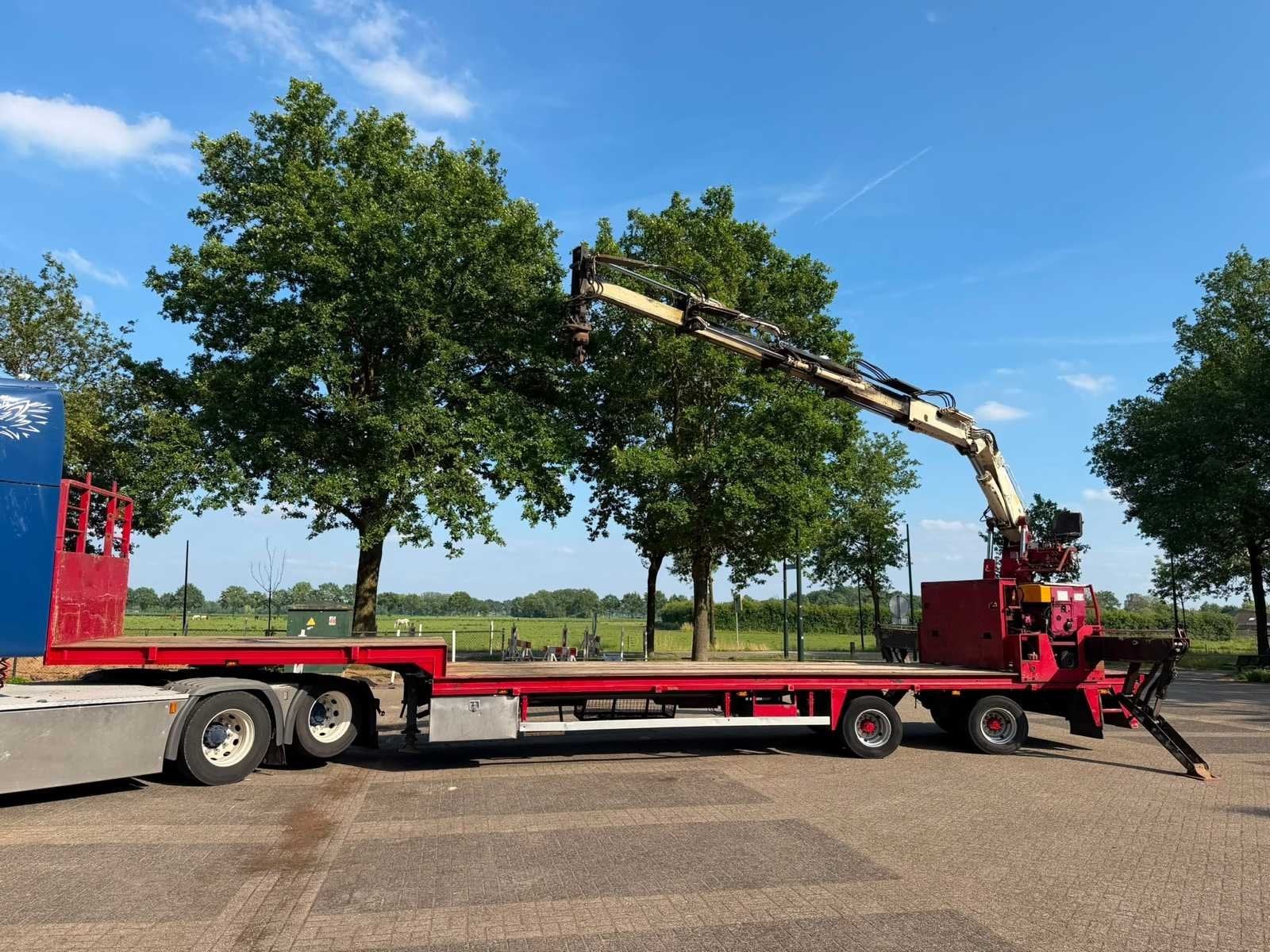 1997 Floor FLSDO 12 20H2 Semi dieplader met laadkraan, Overige brandstoffen, Bedrijf, Aanhangers en Opleggers, Te koop